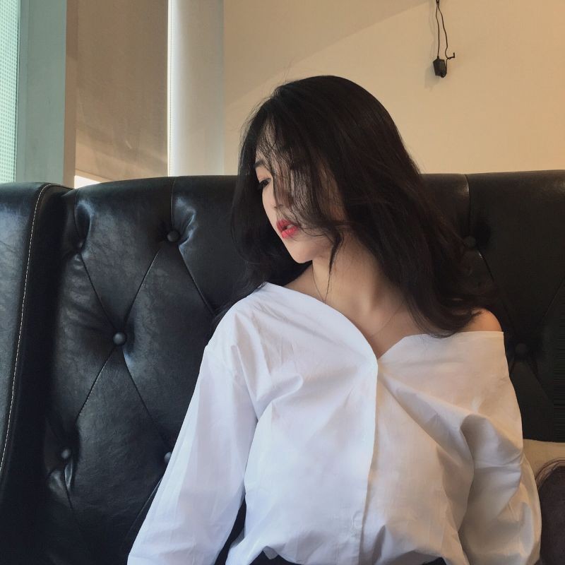ÁO SƠ MI TRỄ VAI HỌ SINH CÔNG SỞ BASIC THỜI TRANG NỮ