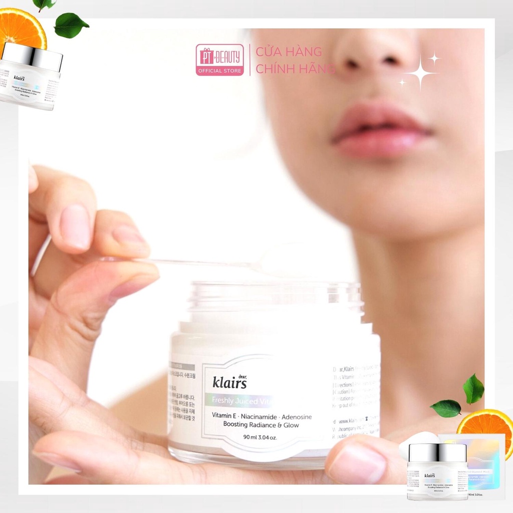 Mặt nạ ngủ cấp ẩm 2 trong 1 Dear Klairs Freshly Juiced Vitamin E Mask 90ml