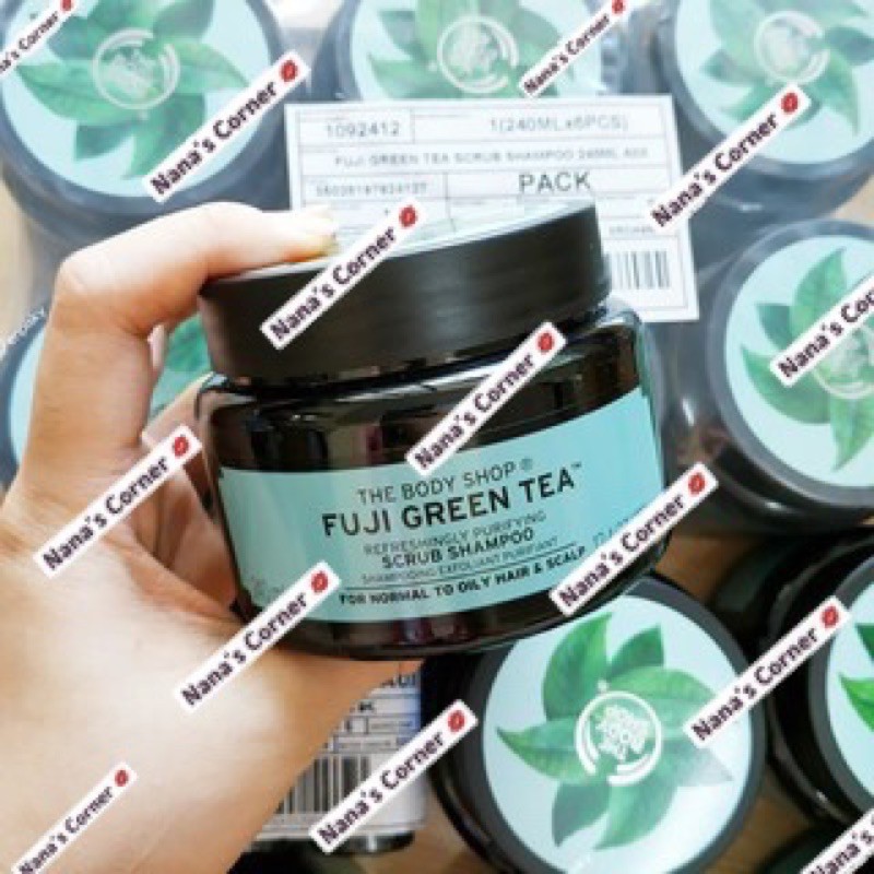 Dầu Gội Tẩy Tế Bào Chết Cho Da Đầu The Body Shop Fuji Green Tea Cleaning Hair Scrub 240ml