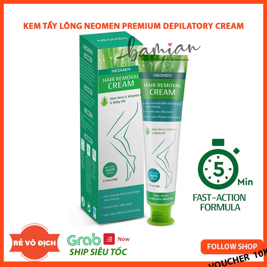 Kem tẩy lông Neomen Premium Depilatory Cream sạch lông tay chân nách và cơ thể