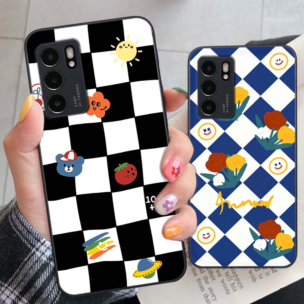 Ốp Oppo Reno6 / Reno6 Z 5G / Reno 6 họa tiết hoa, gấu thời trang, ốp dẻo bền đẹp