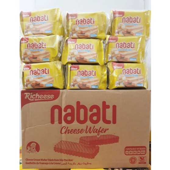 Thùng 12 Túi Bánh Xốp Nabati phô mai 170g