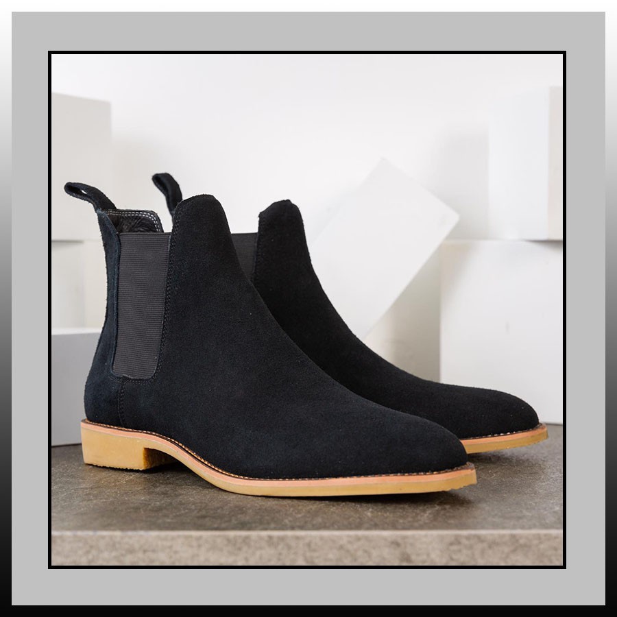 Giày Chelsea Boots nam SN04 da lộn cao cổ đế cao cá tính năng động trẻ trung