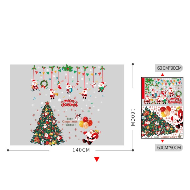 COMBO DECAL DÁN TƯỜNG NOEL - NHIỄU MẪU ( 2 tấm )