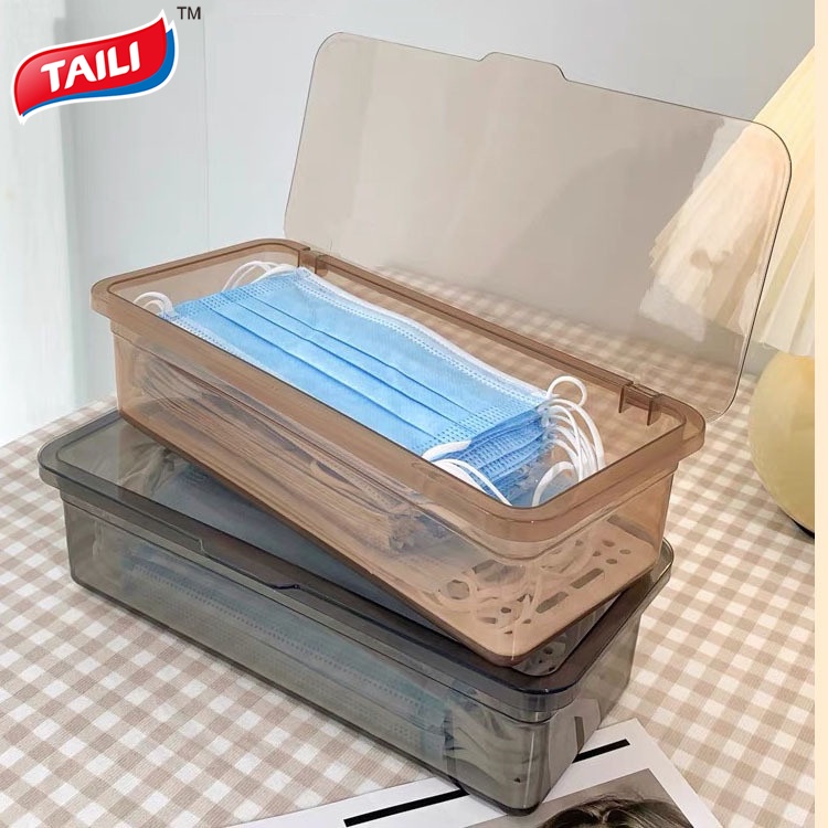 Hộp Đựng Khẩu Trang Có Nắp Trong Suốt Chống Bụi Đa Năng