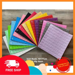 FREESHIP -   Xốp dán tường giả gạch 3D - Khổ lớn 70x77cm