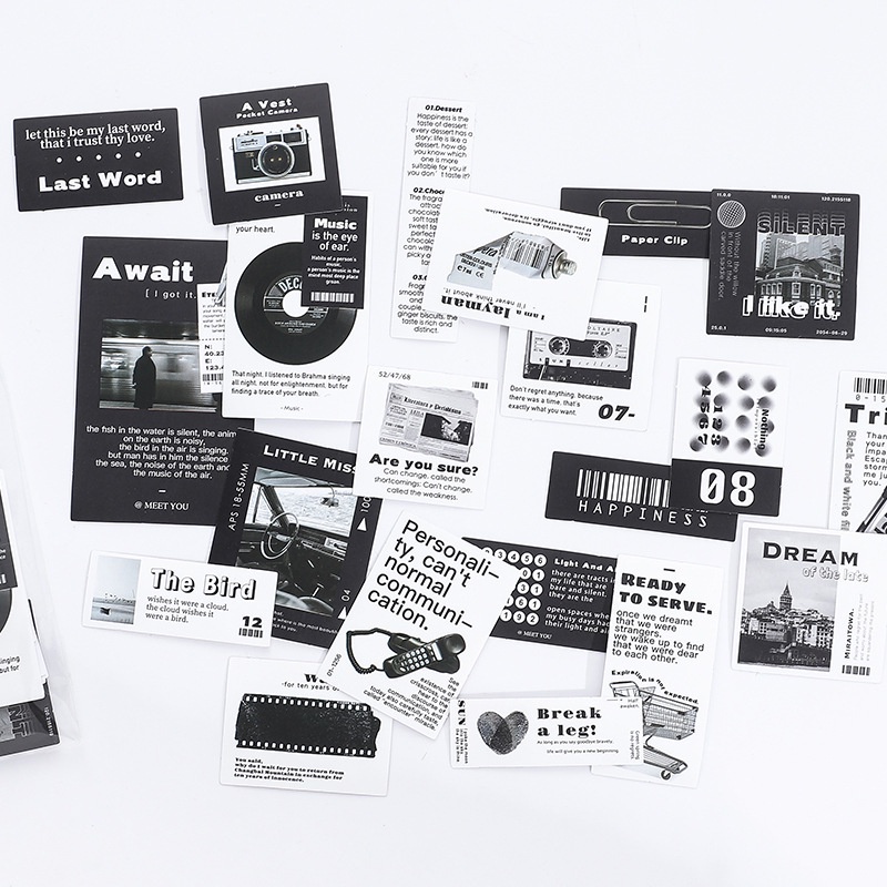 Bộ 20 tờ nhãn dán trang trí sổ tay sáng tạo phong cách Hàn Quốc