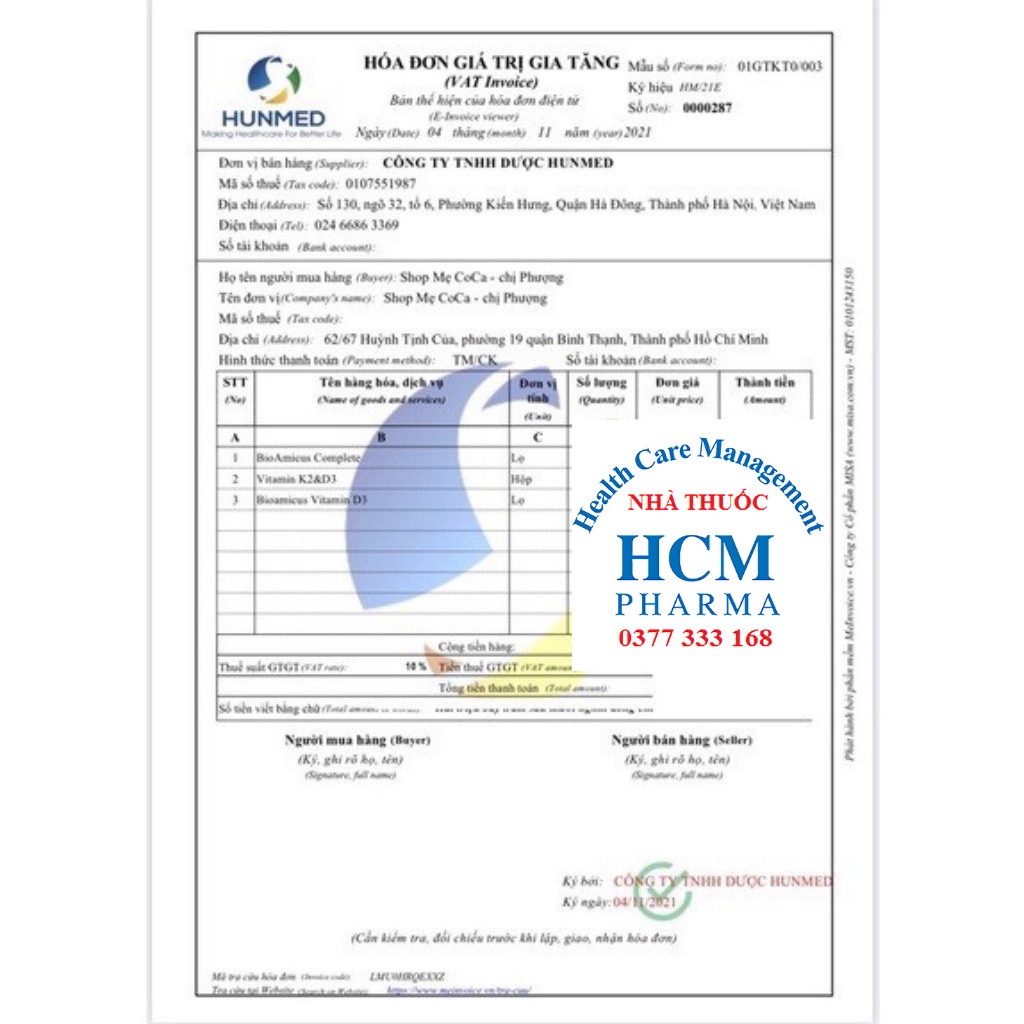 Men vi sinh cho bé BIOAMICUS 10 chủng nhập khẩu Canada chai 10ml HCM PHARMACY HMD01