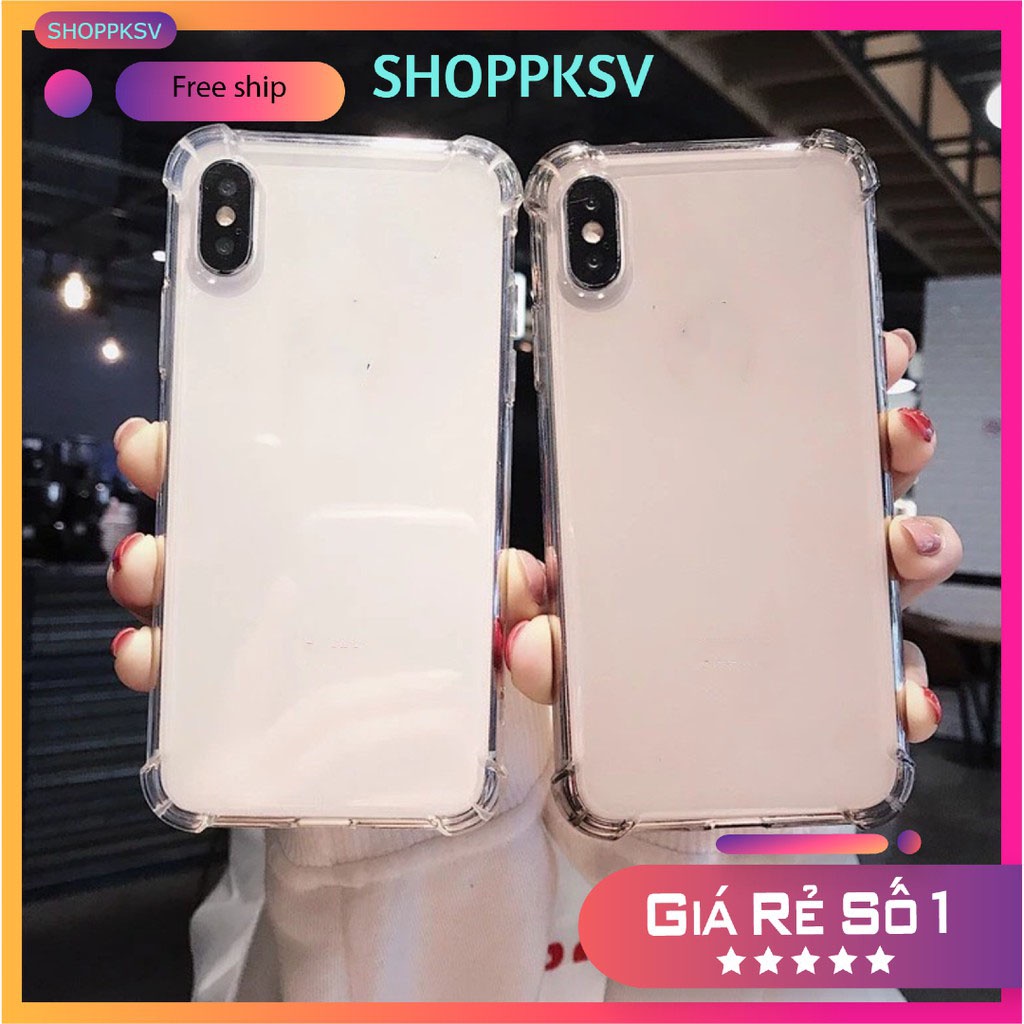 Ốp lưng ip chống sốc 4 cạnh 6/6plus/6s/6splus/7/7plus/8/8plus/x/xr/xs/11/12/pro/promax/13-14 ProMax Đủ mã.