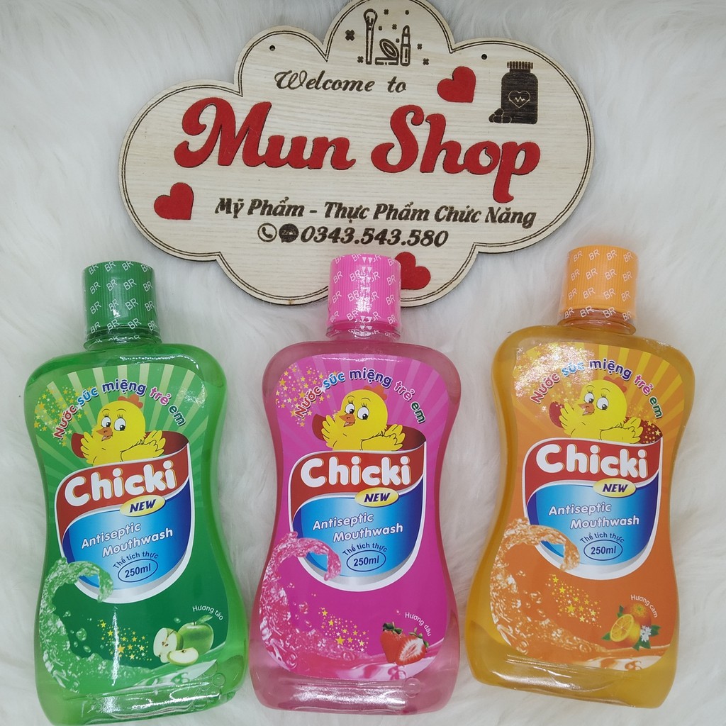 Nước súc miệng trẻ em Chicki New 250ml