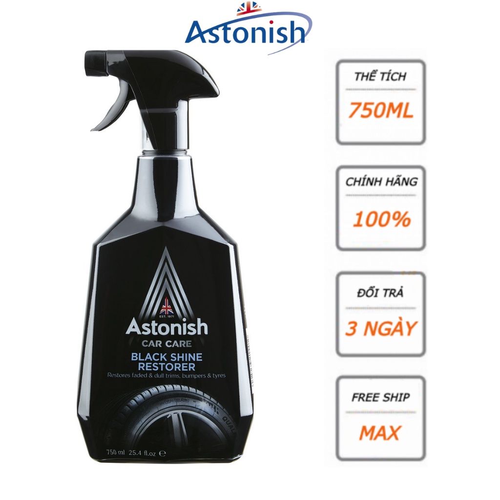 BÌNH XỊT PHỤC HỒI &amp; LÀM BÓNG LỐP XE ASTONISH C1541_750ml