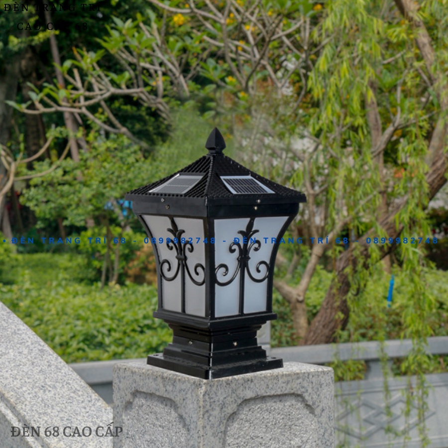 Đèn trụ cổng độc đáo hiện đại trang trí khuôn viên, vườn trong sân