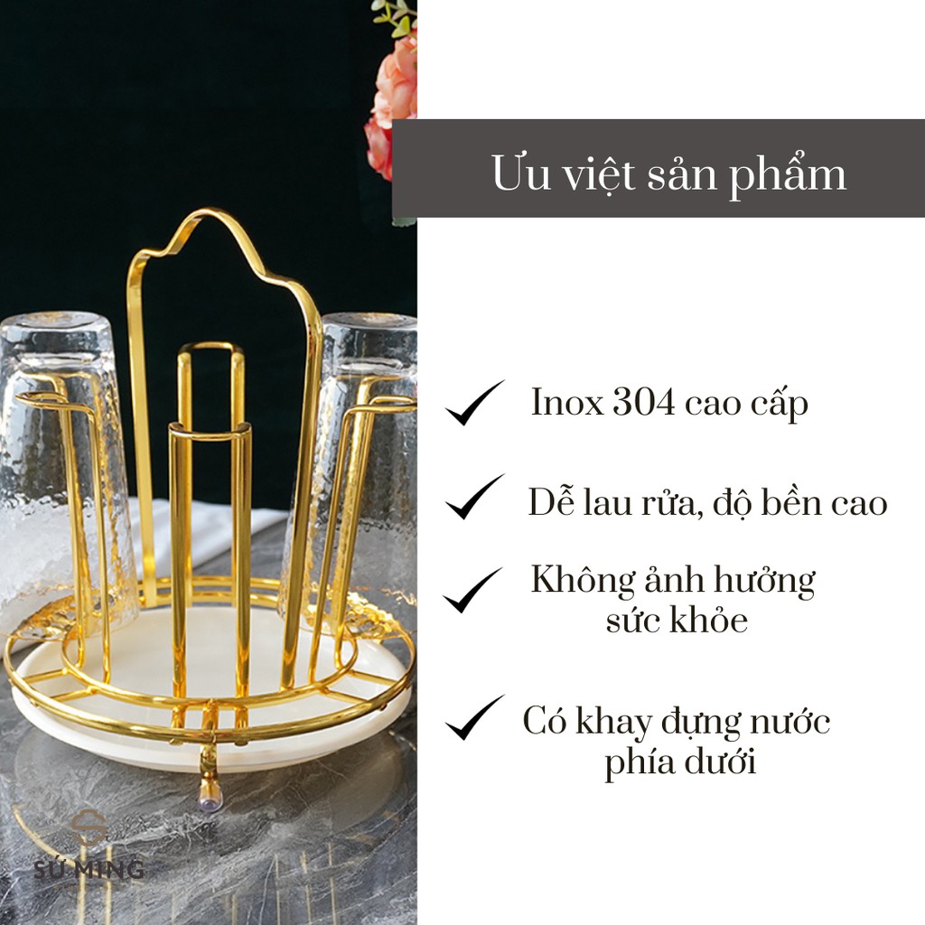 Giá Úp Cốc, Giá Úp Ly [INOX CAO CẤP], Màu sắc trang nhã hiện đại, 2 kiểu dáng, giao hàng nhanh chóng