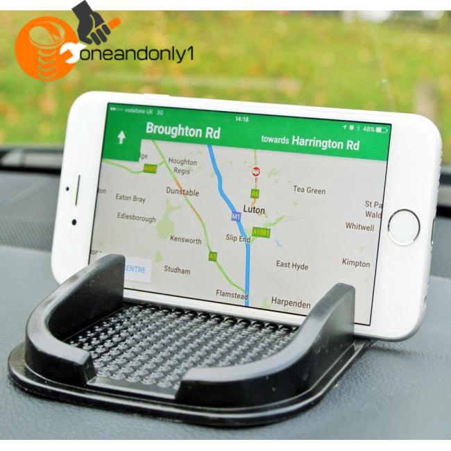 Car Mobile Phone Holder Non Slip Dashboard Mat Anti Skid Grip Mount - Black