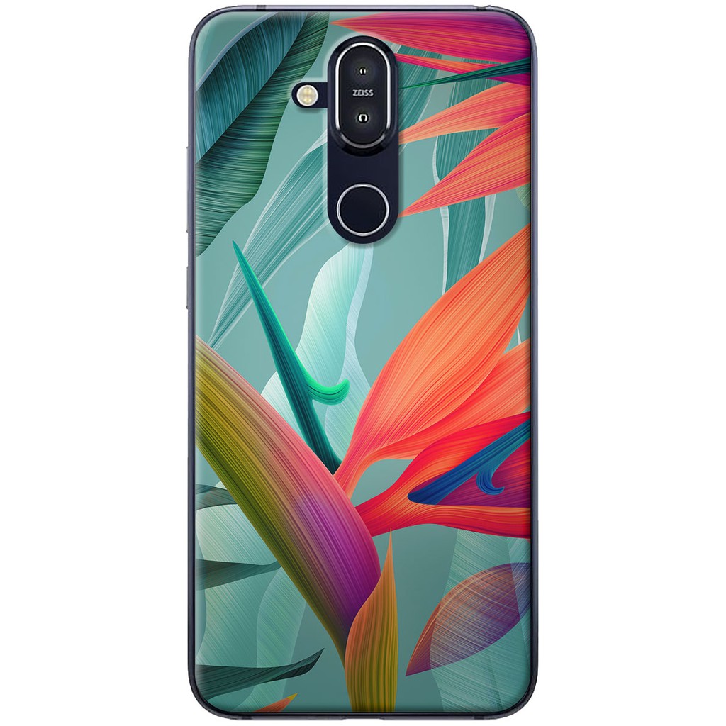 Ốp lưng dành cho Nokia 8.1 in hình Hoa cam xanh