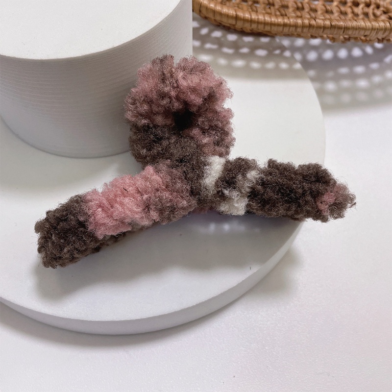 Kẹp Tóc Càng Cua Phủ Lông Thời Trang Xinh Xắn