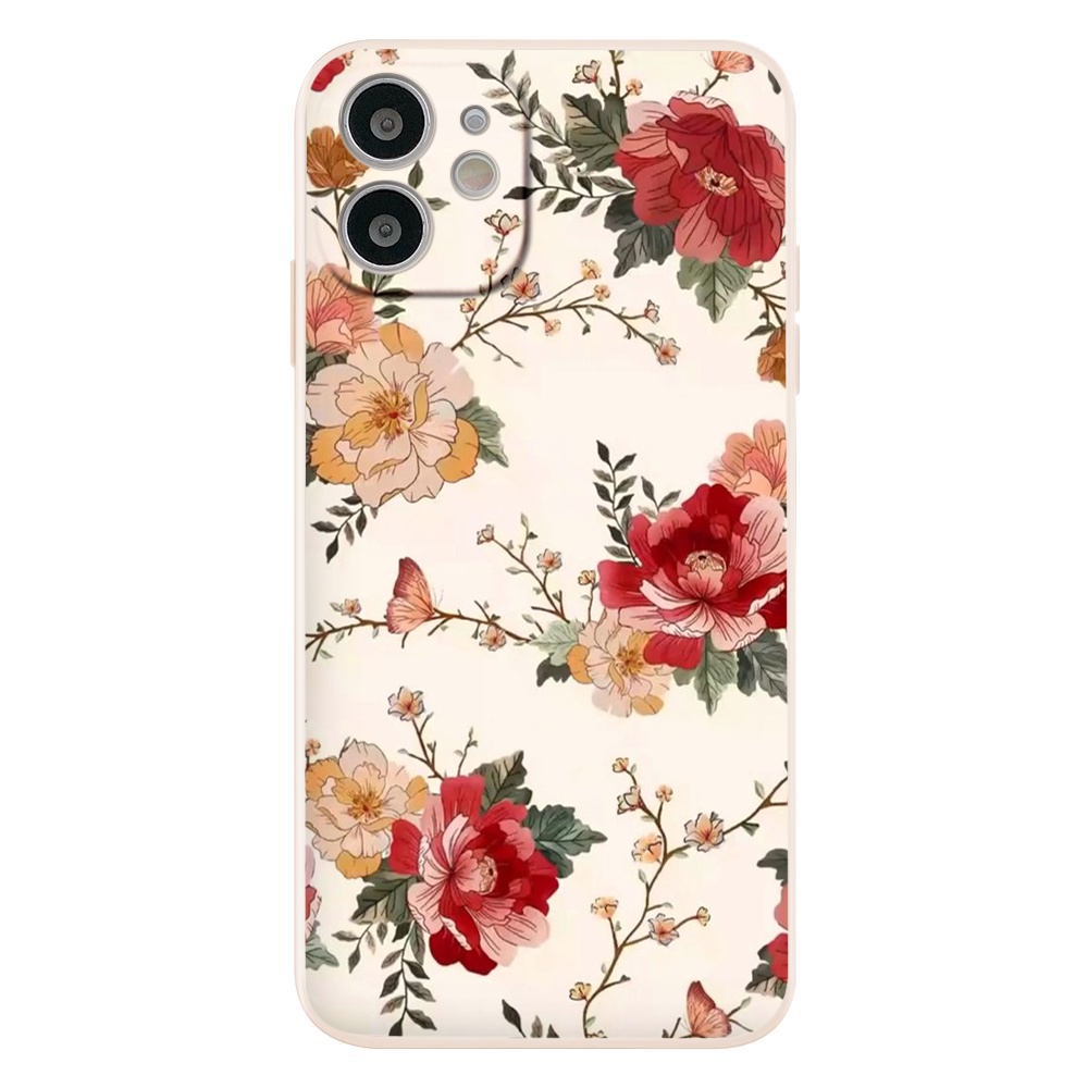 Ốp iphone - Ốp lưng iphone cạnh vuông Hoa nhiệt đới dành cho ip 6 đến 14promax - ng175