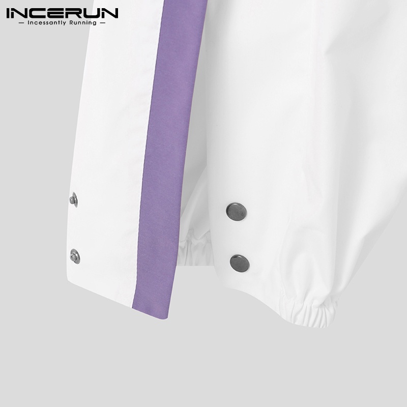 INCERUN Đàn ông Thời trang Dây rút Trắng Thắt lưng Thắt lưng Chia đôi Quần dài Lỏng