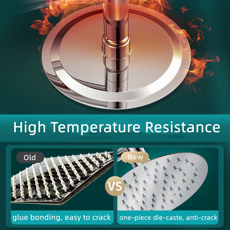 Đầu Vòi Hoa Sen Hình Vuông/Tròn Bằng Thép Không Gỉ Cỡ Lớn Cho Nhà Tắm