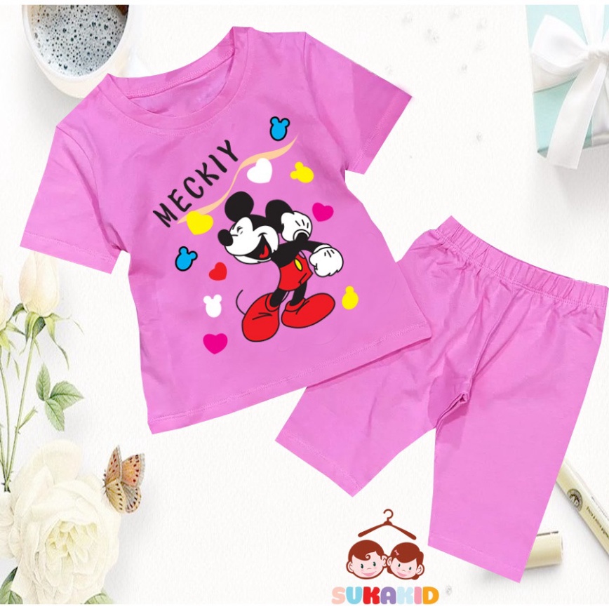 Bộ đồ bé gái meckiy bé gái tay ngắn từ 6kg đến30kg.BDBG66.