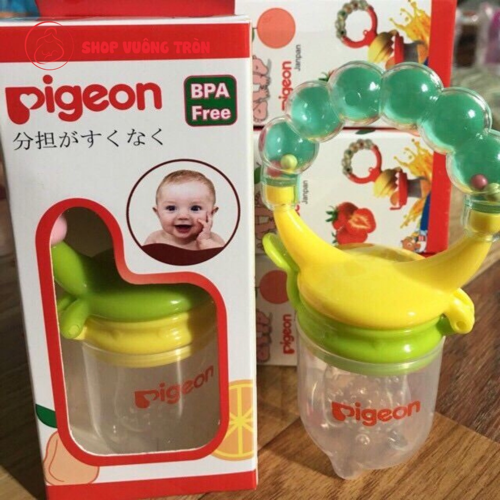 Túi Nhai Cho Bé PIGEON Size M Hỗi Trợ Bé Trong Quá Trình Tập Ăn Dặm, Lớp Lưới Mỏng, Lỗ Nhỏ 6M+