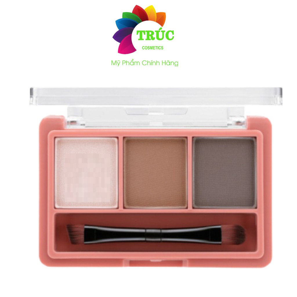 Bột Tán Chân Mày Odbo 3 Color Matches Of Brows OD797 BK49 Trúc Cosmetics