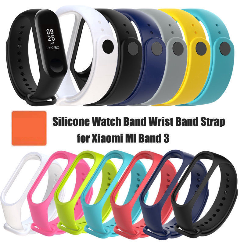 Dây đeo silicon mềm cho đồng hồ thông minh cho Xiaomi Mi Band 3