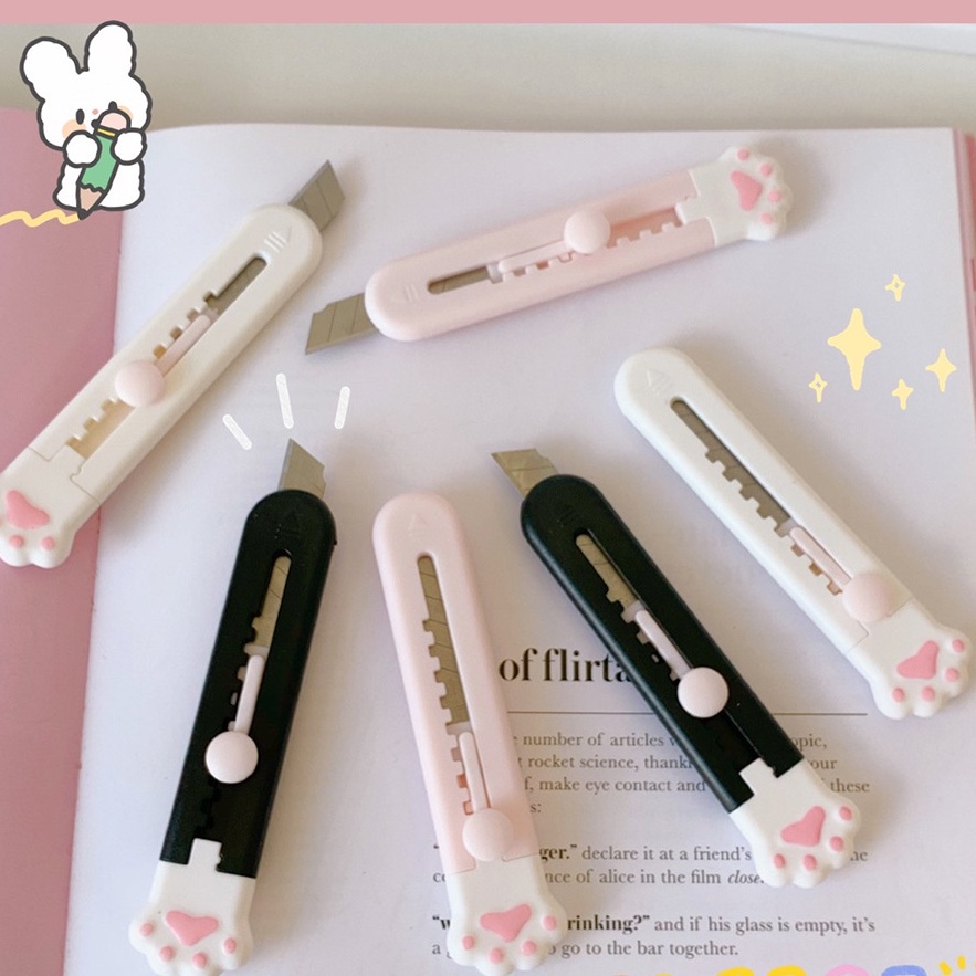 Dao Rọc Giấy Mini, Nhỏ Xinh Hình Bàn Chân Mèo Cute Dễ Thương Warm&amp;Cute A200