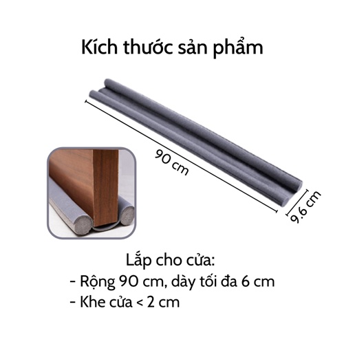 Thanh chặn cửa ♨️SALE♨️ Miếng chặn cửa phòng đa năng chống ồn chắn gió tránh côn trùng bụi bẩn bằng xốp giá rẻ