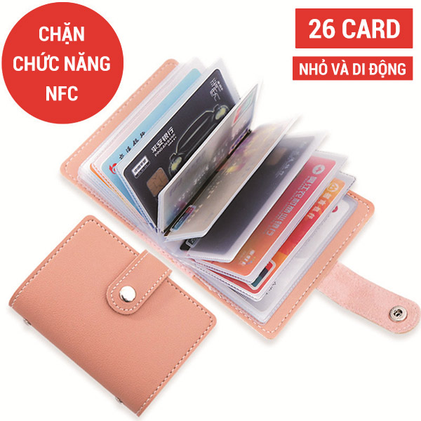 [HÀNG CÓ SẴN] Ví đựng thẻ ATM cầm tay 26 ngăn Ví Đựng Thẻ Nhiều Ngăn Thiết Kế Xinh Xắn Cho Nữ Giá Đỡ