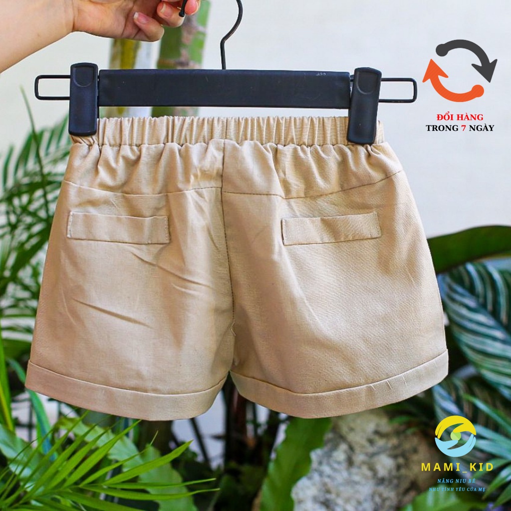 bộ quần áo bé trai SÀNH ĐIỀU 12-25KG, chất đũi linen mát, mamikid