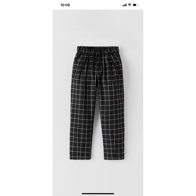 Quần jogger kẻ caro Zara size 11-12, new tag (cho người từ 47-52kg)