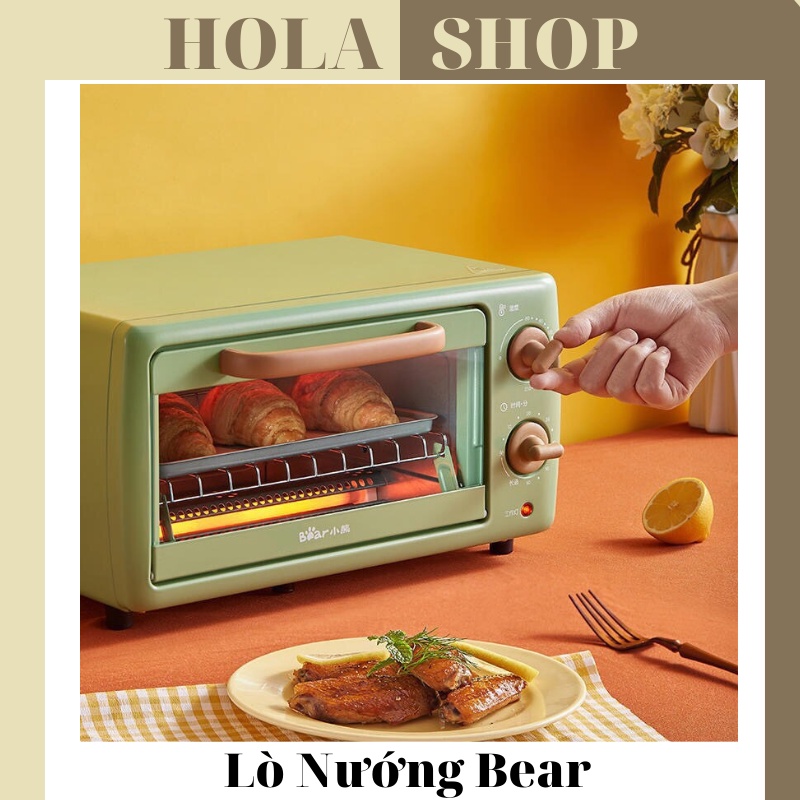 Lò Nướng Bánh Đa Năng 10,5L, Lò nướng mini Bear Công Suất 700W - Chính Hãng - Bảo hành 12 tháng