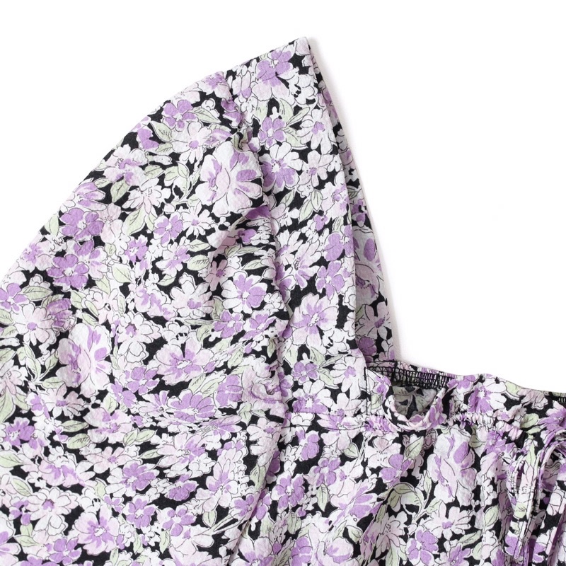 Áo nữ crop top dài tay may Smocked vnxk dư xịn