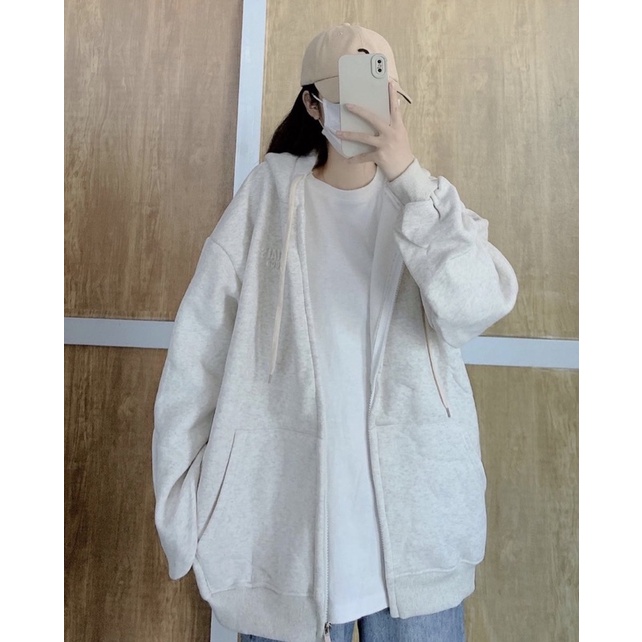 Áo khoác nỉ unisex Homies khoá zip liền mũ in nổi ESSEN
