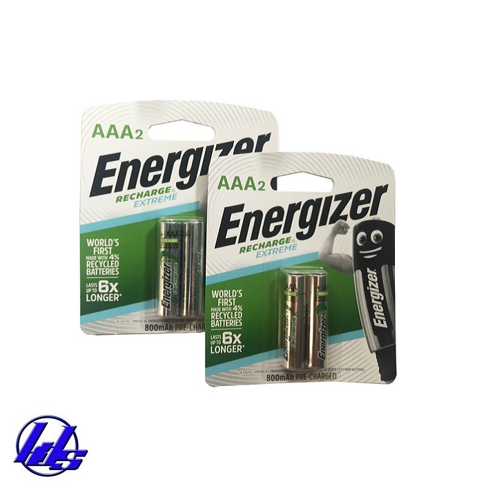 Pin sạc AAA Energizer NH12ERP2 Extreme 6X 800mAh - Vỉ 2 viên