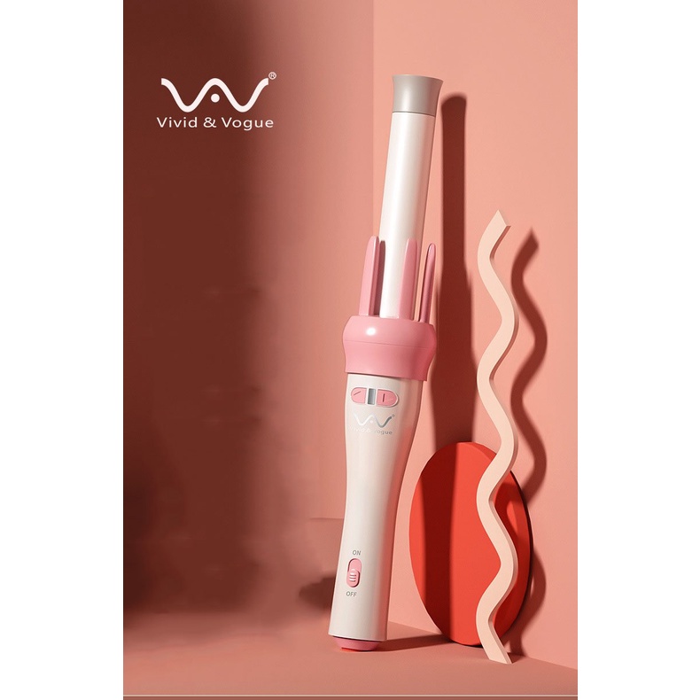 Máy Uốn Tóc VIVID&VOGUE Trục Xoay Tự Động Tặng Kèm Lược Và Kẹp Tóc UT01
