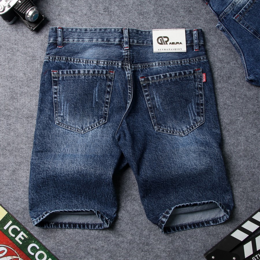 Quần short jean nam TS413 Tronshop vải mềm mặc thoải mái
