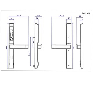 Khóa vân tay cửa nhôm Xingfa Zigbee - Tuya
