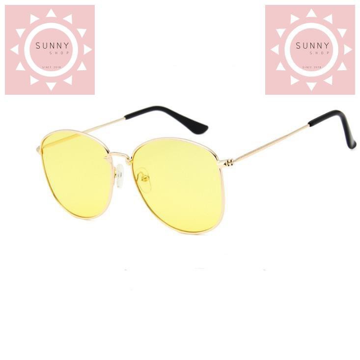 ShopSunny Kính Mắt Nam Nữ Siêu Đẹp 2019 - Kính Mát Thời Trang Đi Biển - K004 ( Vàng ) Shop Sunny