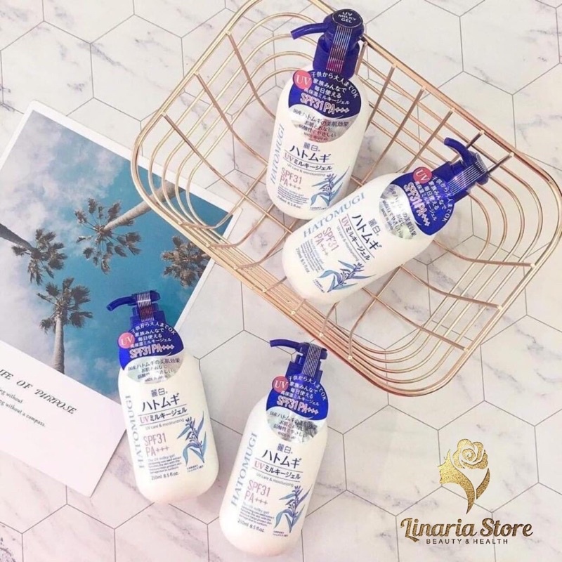 Sữa Dưỡng Thể Trắng Da Chống Nắng HATOMUGI SPF31 PA+++ 250ml | BigBuy360 - bigbuy360.vn