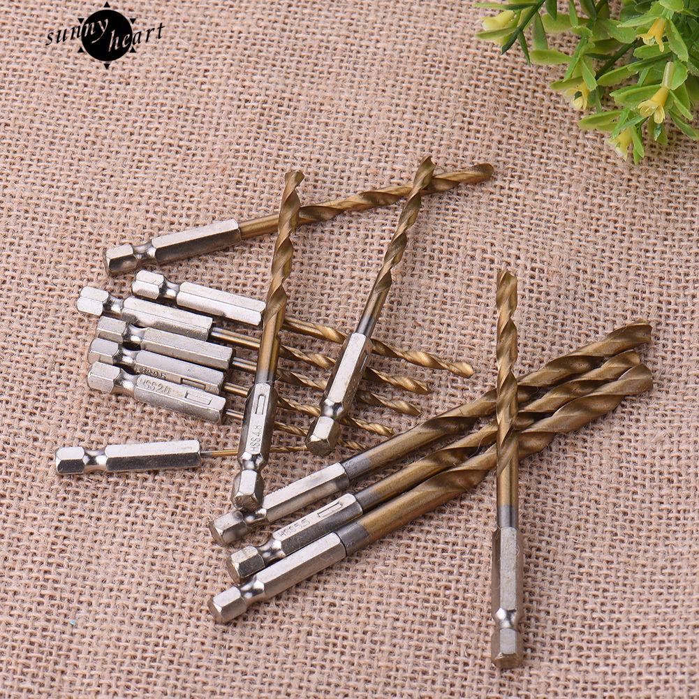 Bộ 13 Mũi Khoan Xoắn Titan Thay Đổi Nhanh Chóng