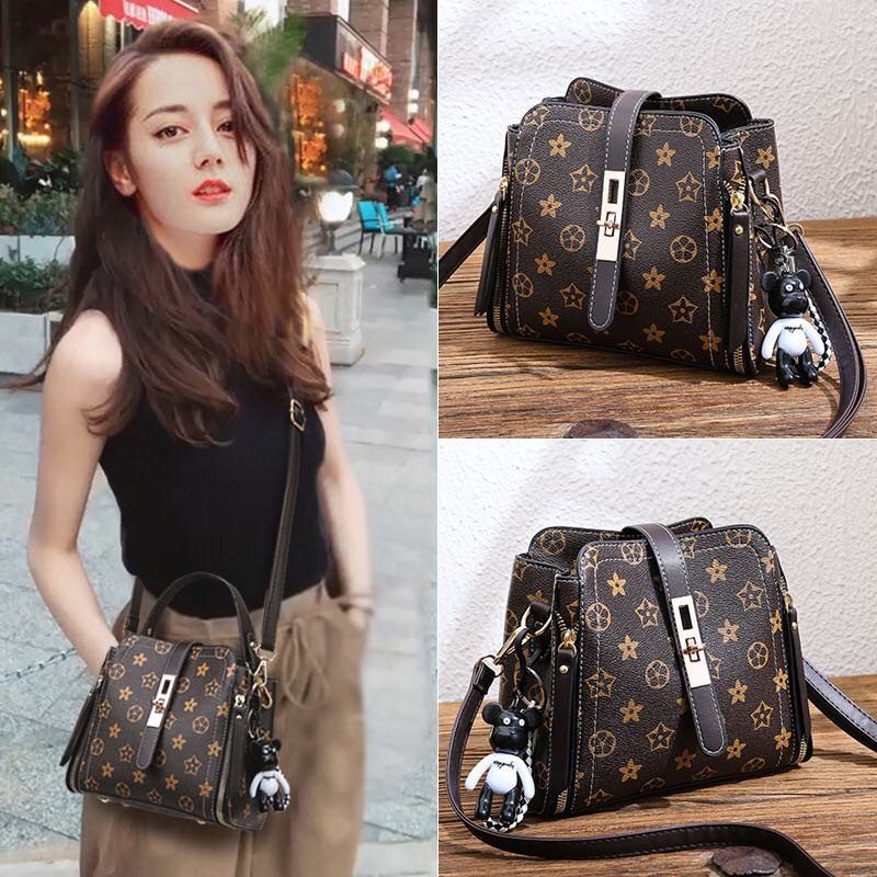 Túi xách nữ hàn quốc hè 2021 túi xách đeo vai đeo chéo khóa lật hot trend