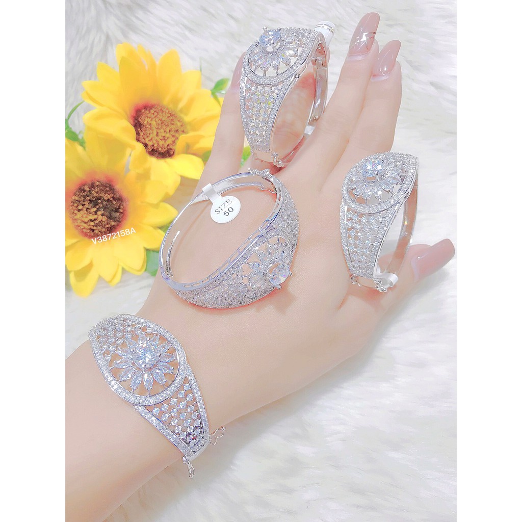 Vòng tay nữ UHA, lắc tay bền màu thiết kế cao cấp sáng lấp lánh