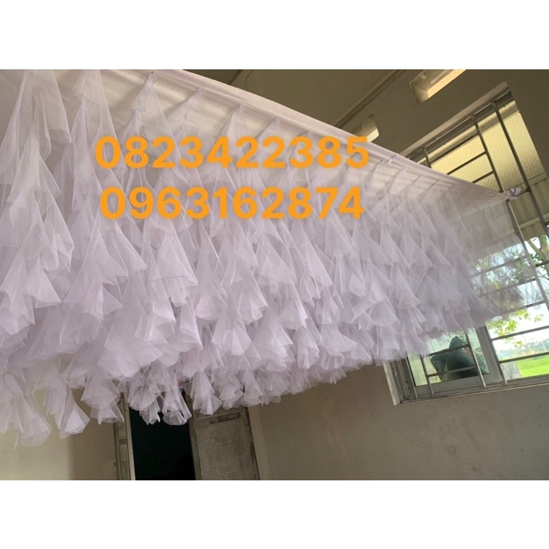 trần mây trang trí rạp cưới