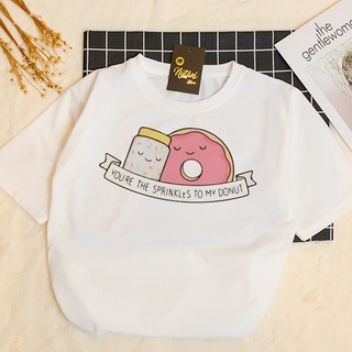 Áo Thun Nữ Màu Trắng Tay Lỡ Unisex In YOU ARE THE SPRINKLES TO MY DO NOT MYROSE169