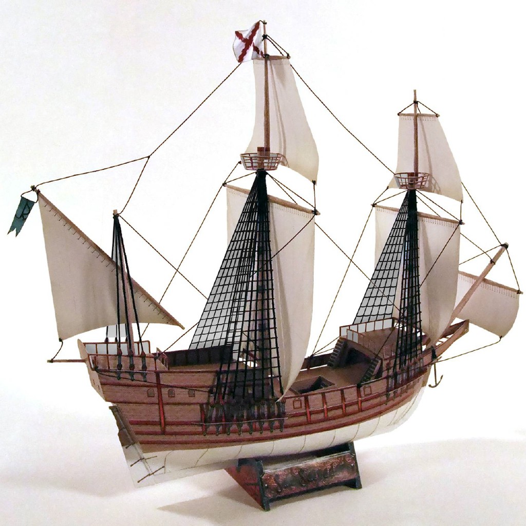 Mô hình giấy quân sự tàu thuyền Spanish Galleon ver 2