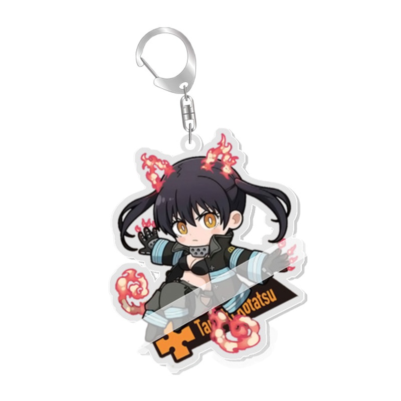 Móc khóa hai mặt bằng acrylic họa tiết hoạt hình Fire Force 2021