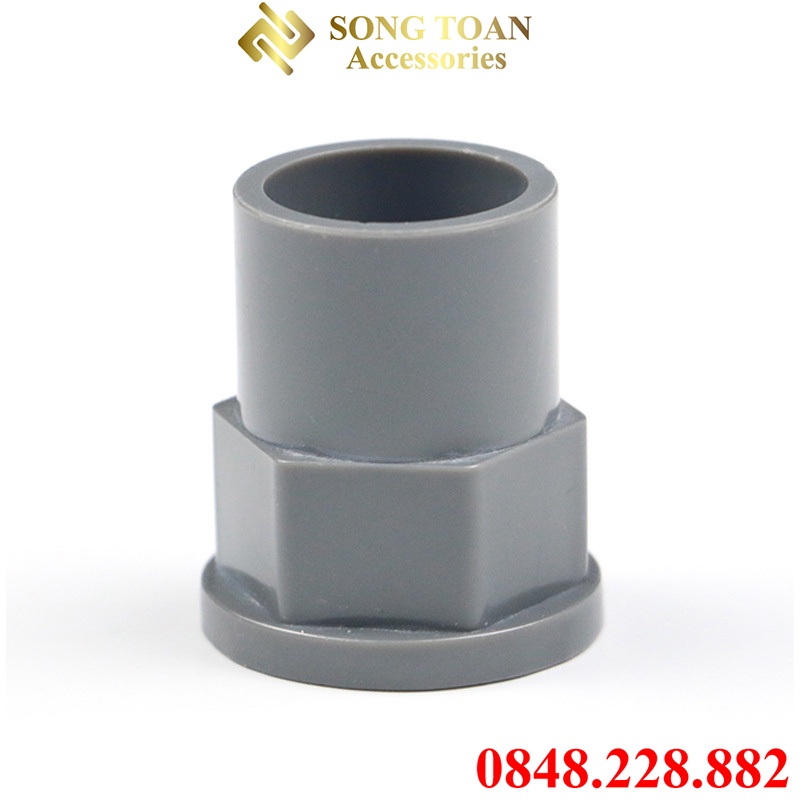 Nối Nhựa PVC Có Ren Trong Đồng Thau - 1 Đầu Trơn Dán Ống 21 27 mm + 1 Đầu Ren - Thương Hiệu Ống Nhựa Bình Minh