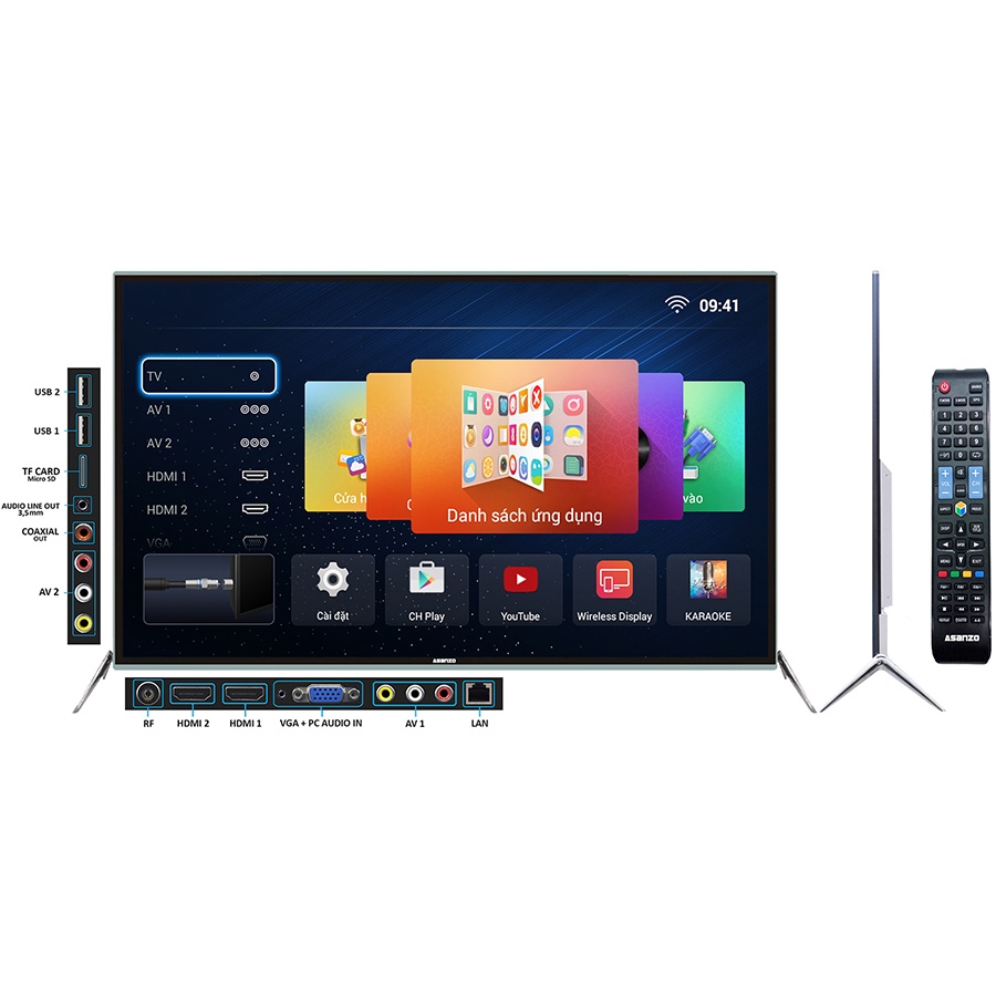 Smart Tivi Full HD Asanzo 55 inch Model 55SK900 Android 9.0 trải nghiệm mượt mà